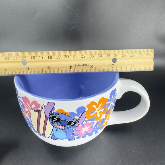 Lilo and Stitch Floral Style Ceramic Soup Mug Ceramic Coffee Mug Cup Large 24oz - Picture 4 of 13